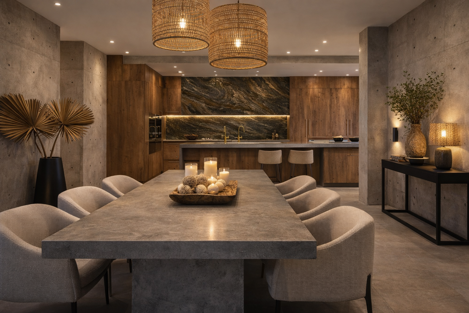 Concrete Dining Room