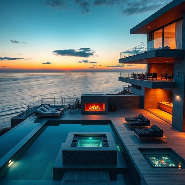 Ocean-Facing Entertainment Deck